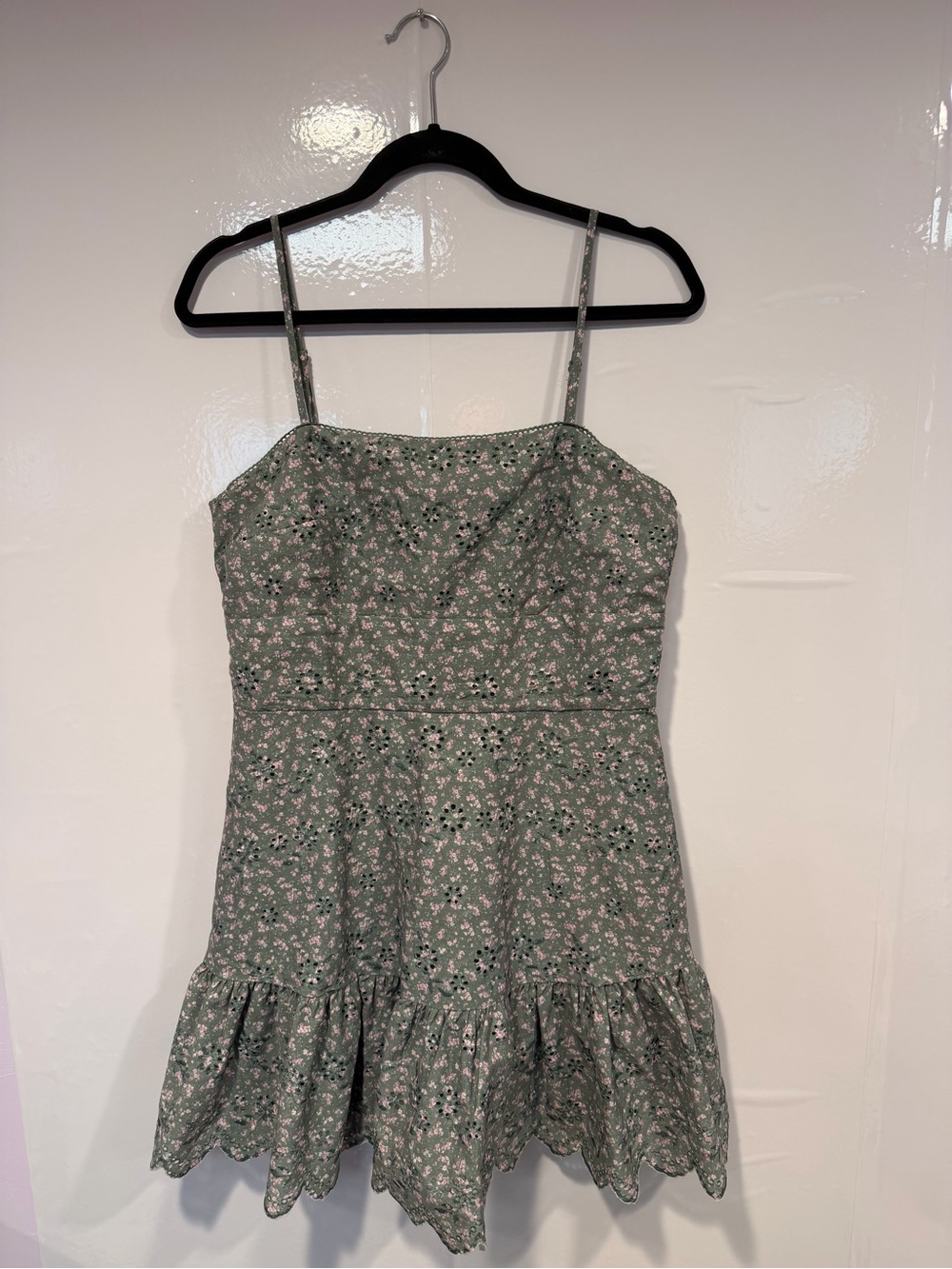 Green Floral Spaghetti-Strap Altar’d State Dress